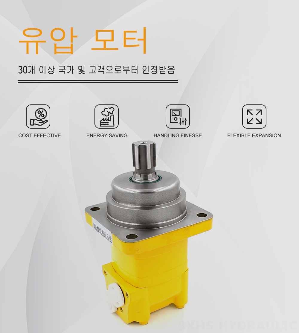 BM5W 사이클로이드 유압 모터 195 cc/r 75 Lpm 유압 모터